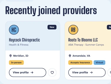 Providers recently listed on Diverrx, with their services and locations.